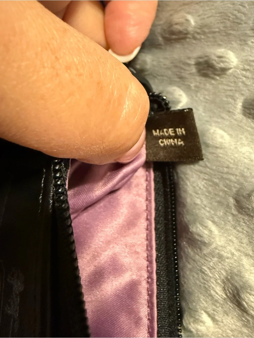 Coach Black Gray and Purple Signature Wristlet